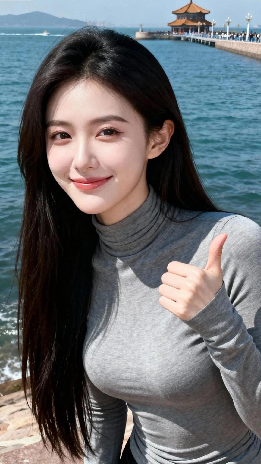 美女就是美女，很养眼，