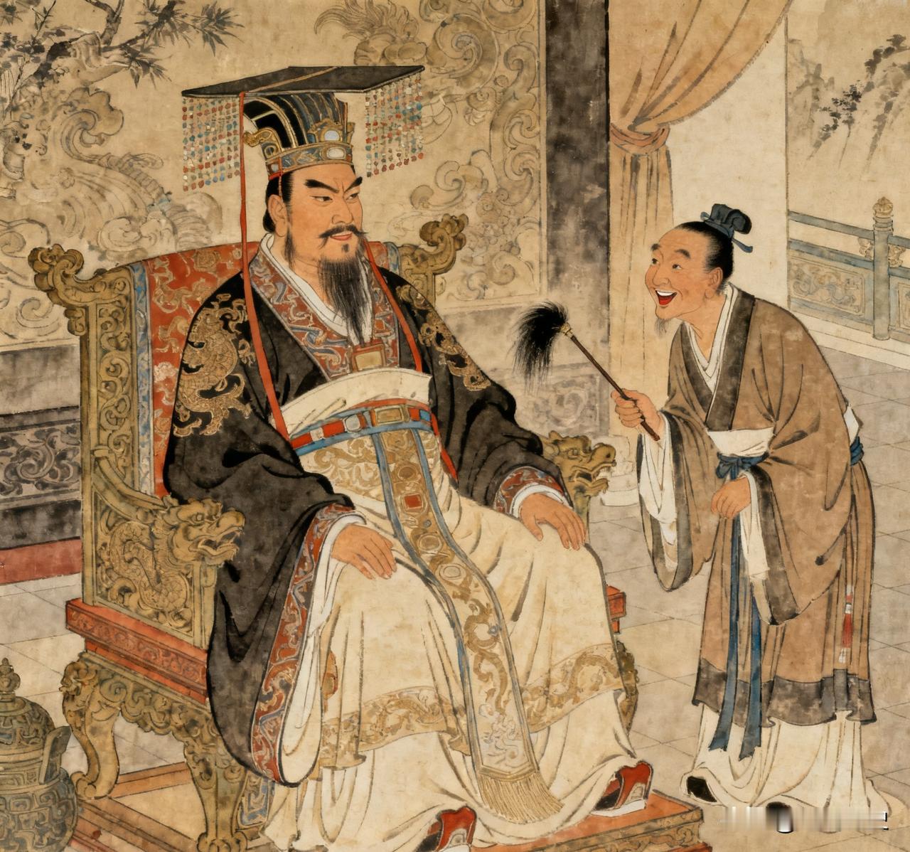 桓公的宠妃有一仆人，叫竖刁，长到十几岁，按宫里规矩，得送出宫外。可竖刁舍不得走呀