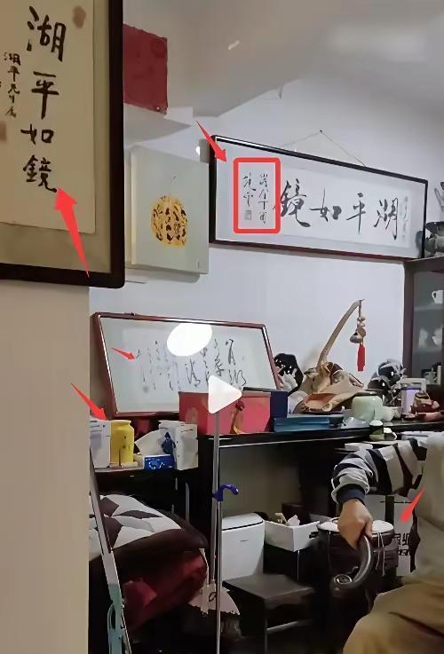 南博前院长徐湖平属于非富即贵！家里的两副字，仔细一看，都写了“湖平如镜”四个字