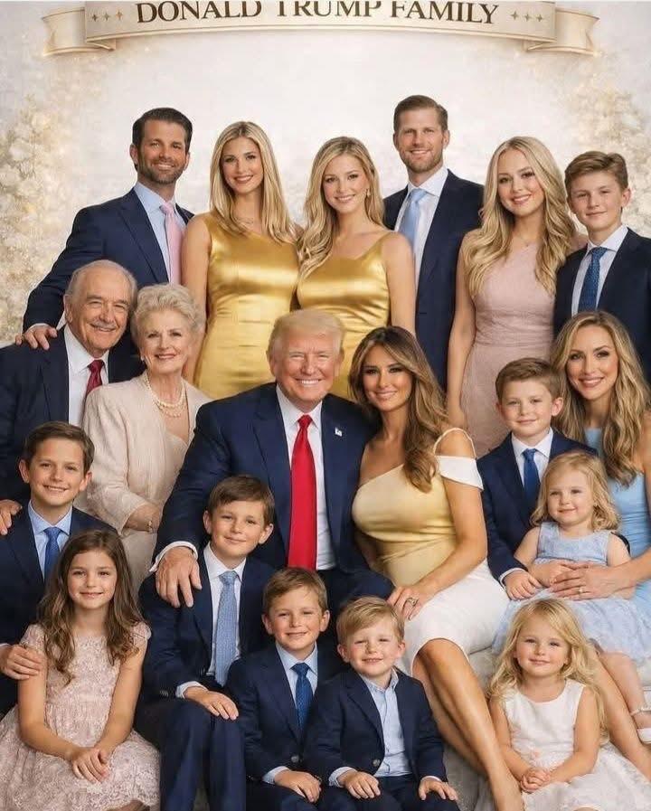 网传热火：世上最亲的家人英俊潇洒、美丽动人的美国第一家人照片。