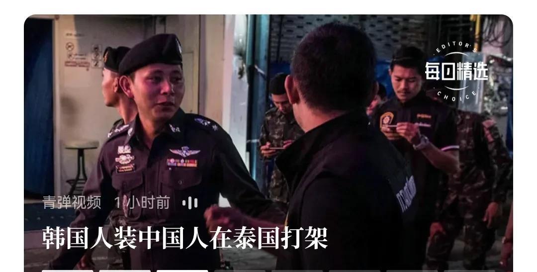 韩国人现在什么都造假，在泰国，韩国人互殴，结果怕挨当地人揍，居然冒充中国人，然而