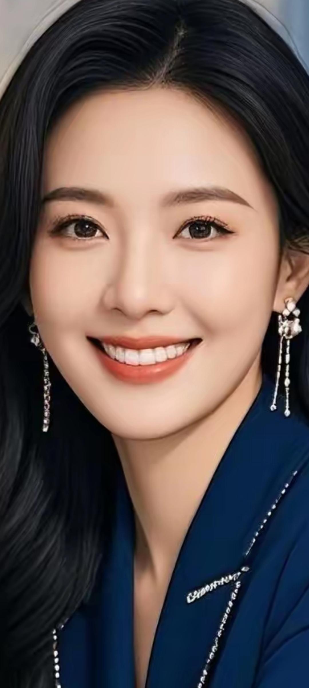 甜美笑容，优雅气质，闪耀耳环，时尚穿搭