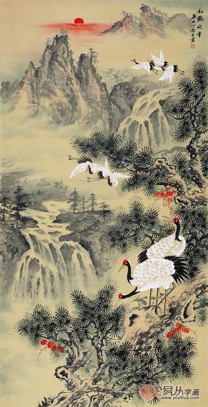 春节送礼送什么给长辈? 吉祥松鹤延年图表心意!