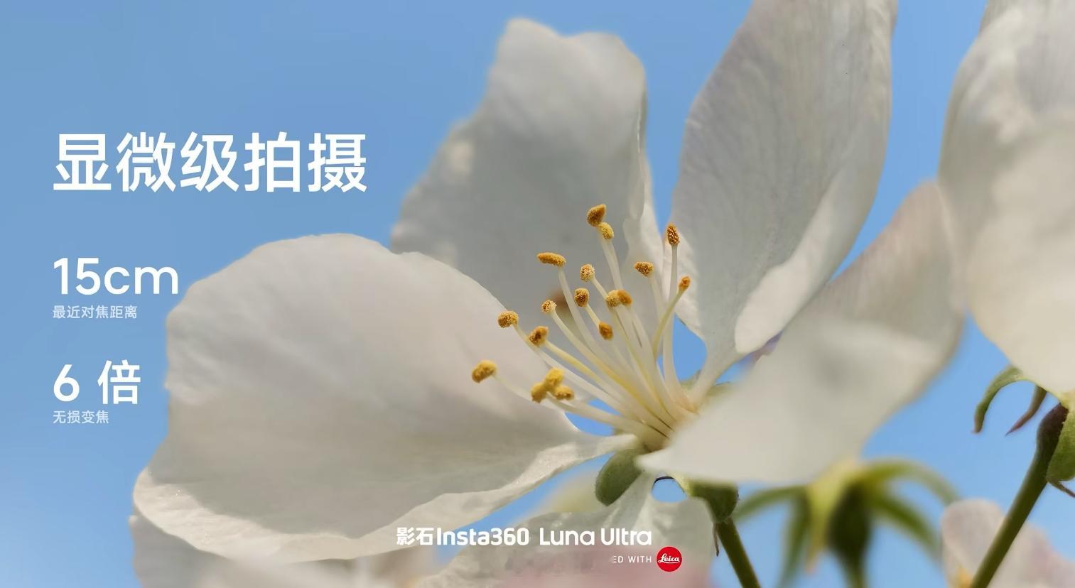 影石lunaultra居然有“长焦微距”，最近对焦距离15cm