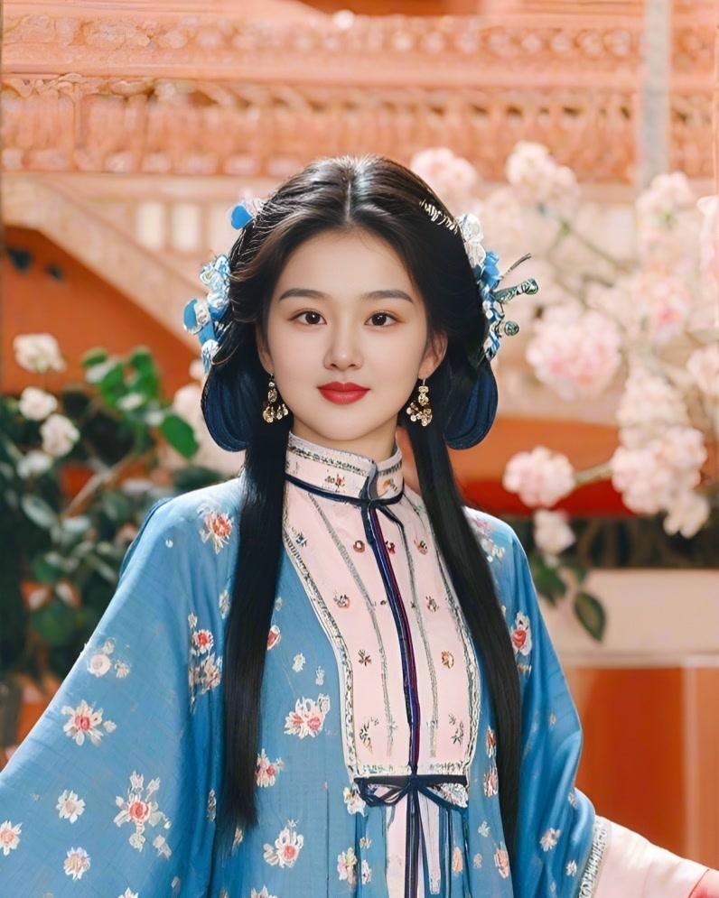 穿越时空的古典美人，花间笑语，韵味悠长。古典温婉美女古典汉服美人