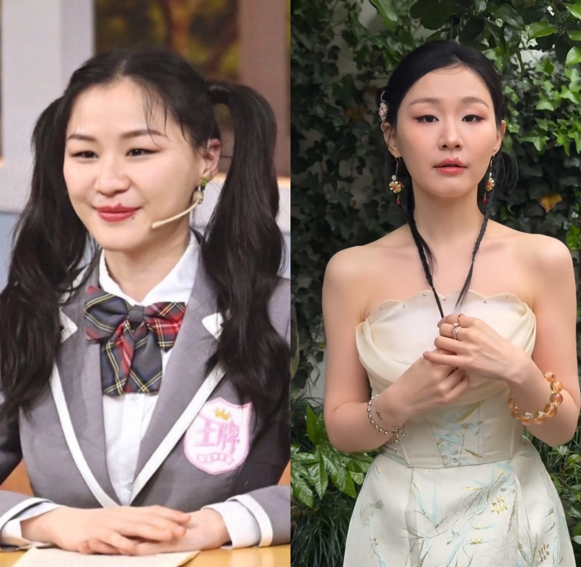 金靖瘦下来像沈佳润谁能想到瘦下来的金靖撞脸沈佳润！从前圆乎乎自带喜感，褪去脸上肉