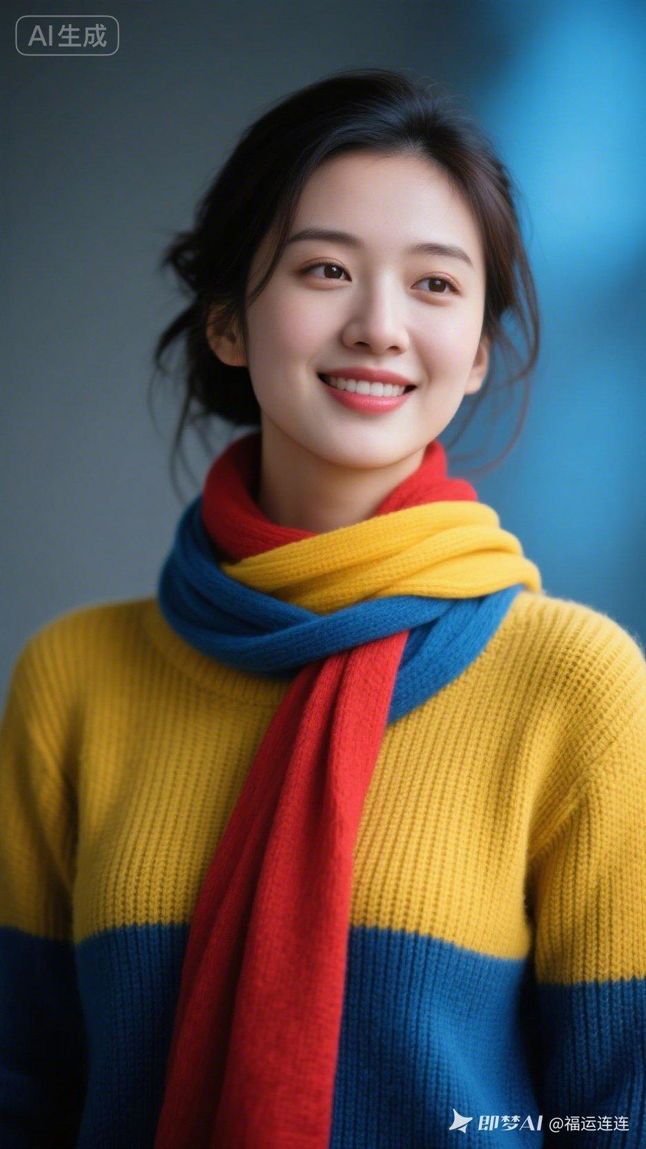 元气满满的一天，从温暖的毛衣和围巾开始！🌞🧥🧣