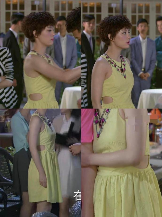 孙俪穿的这件裙子，腰上有一丝多余的肉，都不敢穿