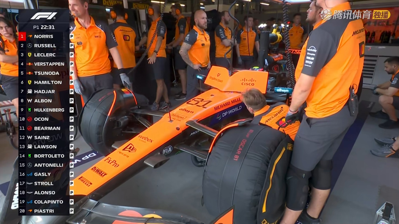 皮亚斯特里坐回到了赛车里，能重新上场了！F12025F1阿塞拜疆大奖赛​​​