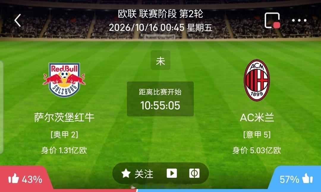 【足球】周四005欧罗巴方向：萨尔茨堡vsAC米兰欧罗巴：萨尔茨堡VSAC米兰时