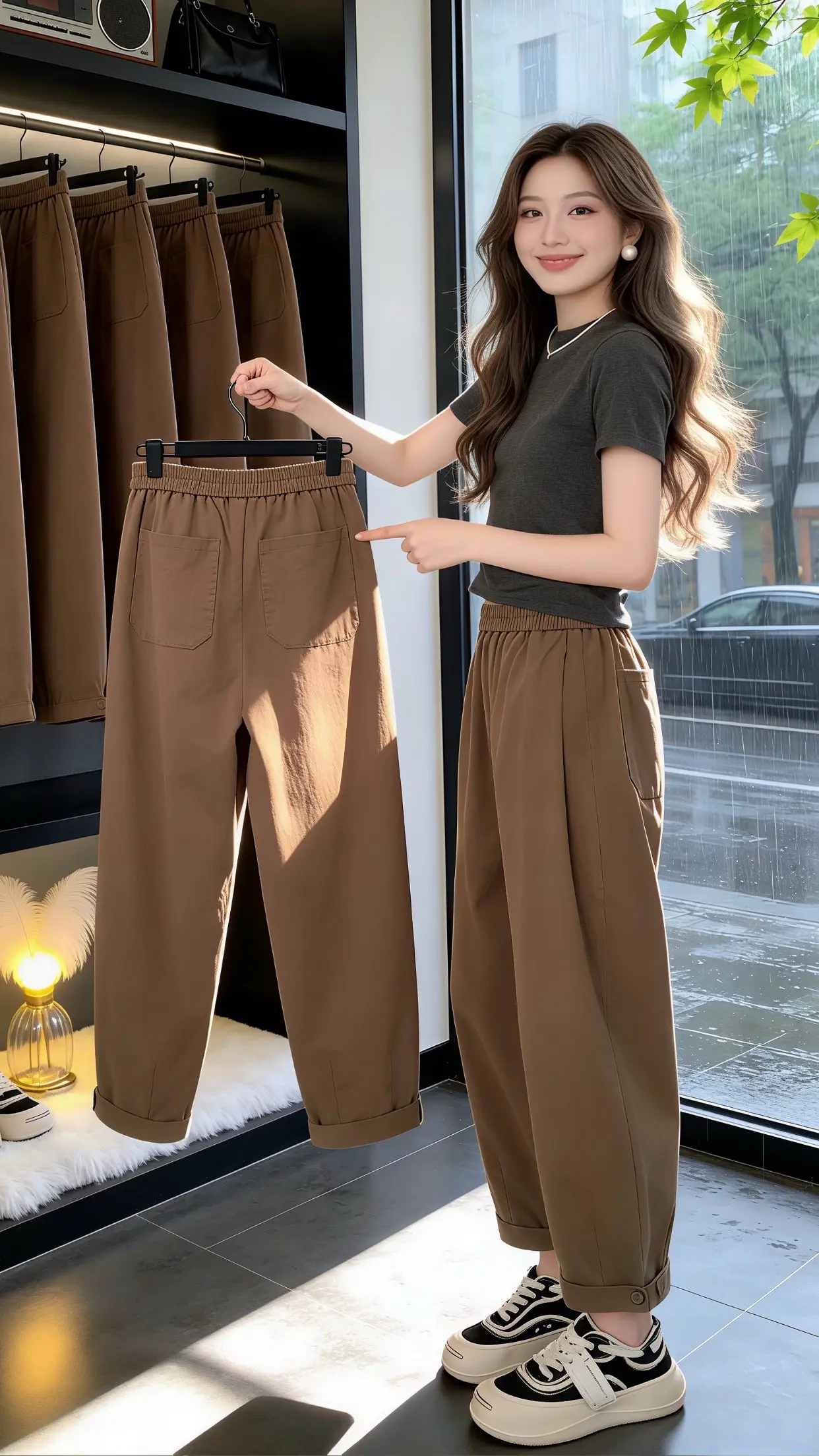 修饰腿型的裤子 这才是女生们想找的裤子吧 百搭神裤人手一条 显瘦显高显...