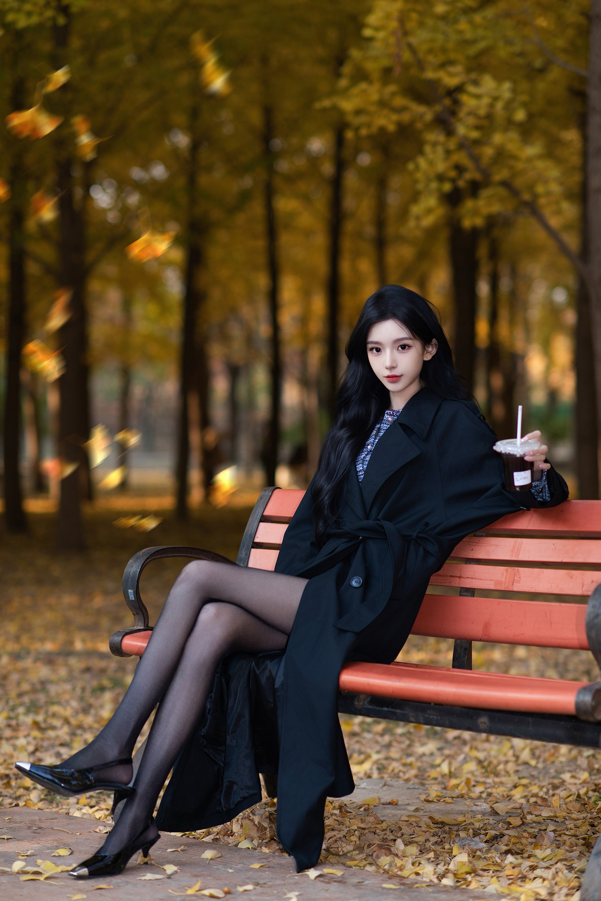 一场银杏雨后，与北京的冬天碰杯摄影​​​