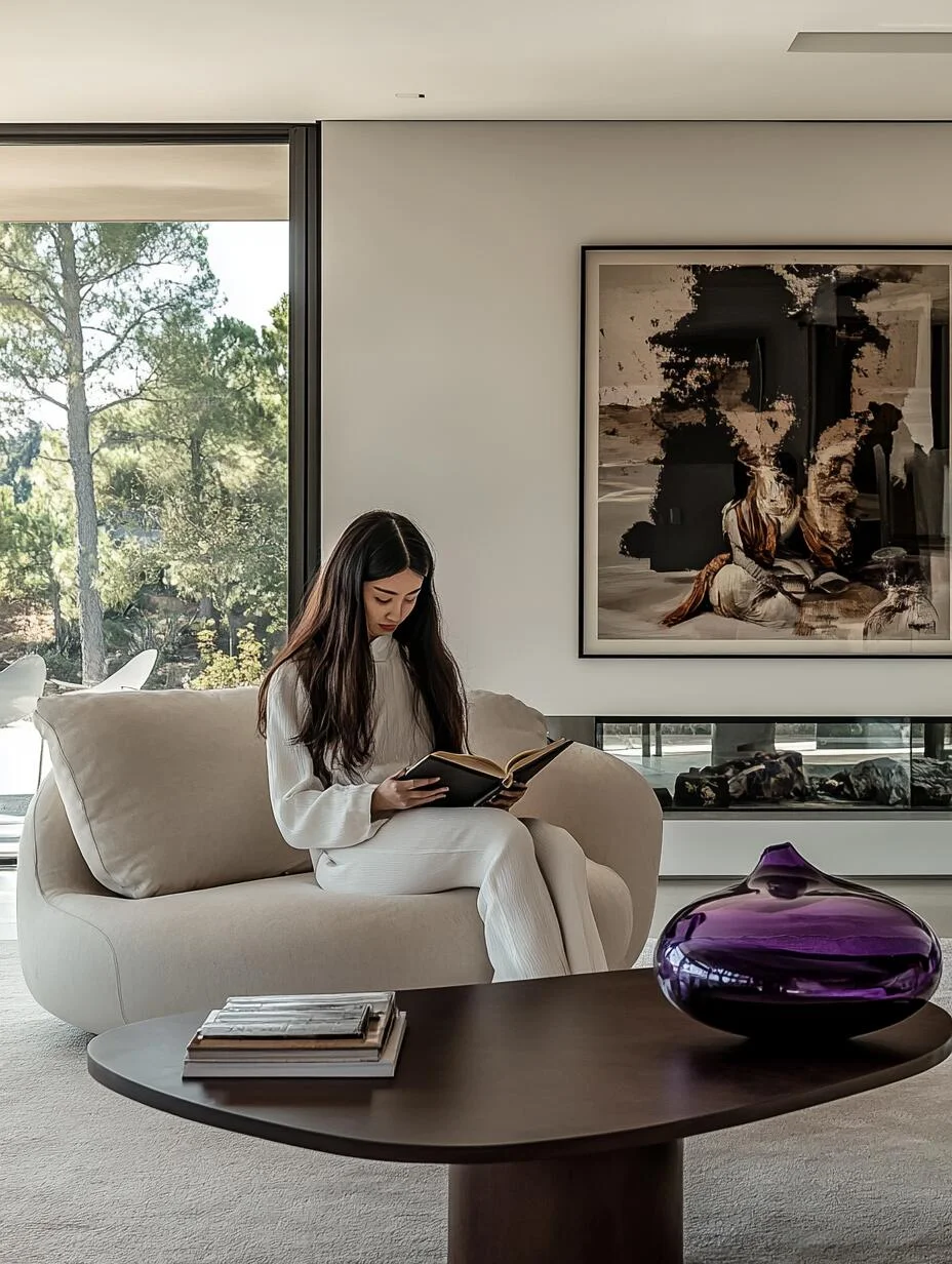 室内美学家居 现代主义风格 居家美学的设计 艺术氛围感的家 客厅里的艺...