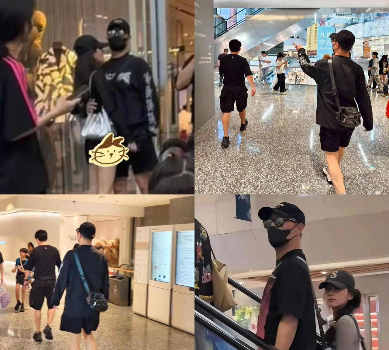 汪峰森林北搂腰逛街！网友拍到汪峰和女友逛街，他们站在商场门口，汪峰直接搂着对方的