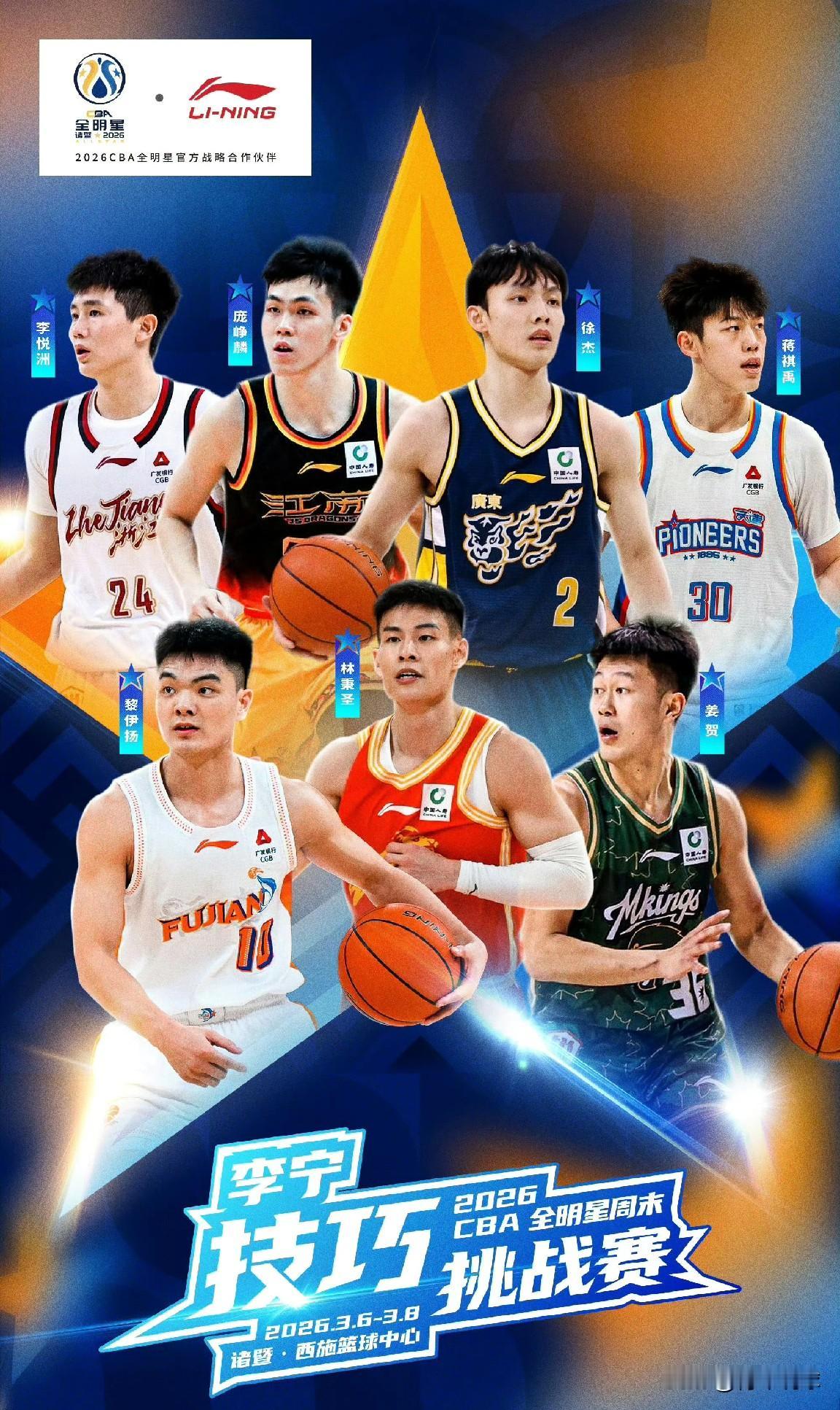 CBA全明星技巧大赛看点来了！本赛季CBA全明星技巧大赛名单出炉，有两名全明