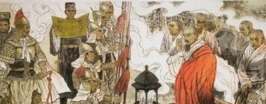 公元845年，唐武宗展开“灭佛运动”，拆毁4600多座寺院，勒令26.5万僧尼还