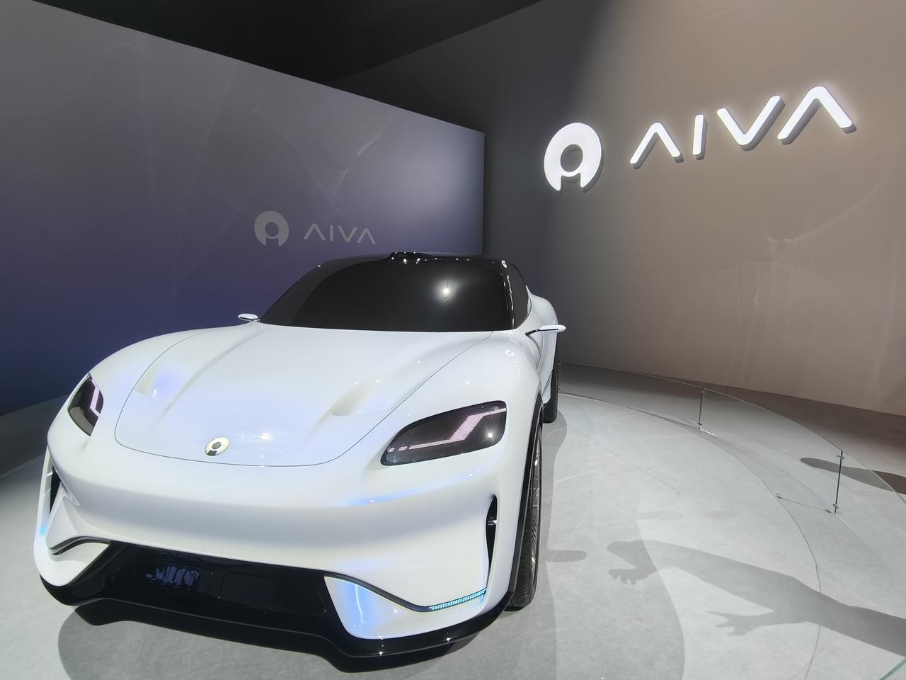 实拍AIVA概念车OriginConcept，确实帅啊！不过没看到充电接口，会