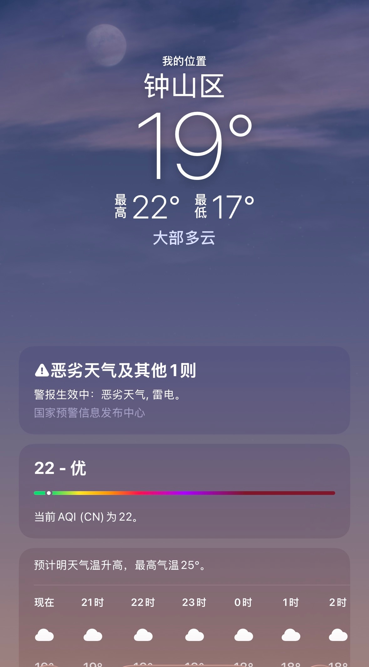 我现在在贵州六盘水有点冷，你们呢？