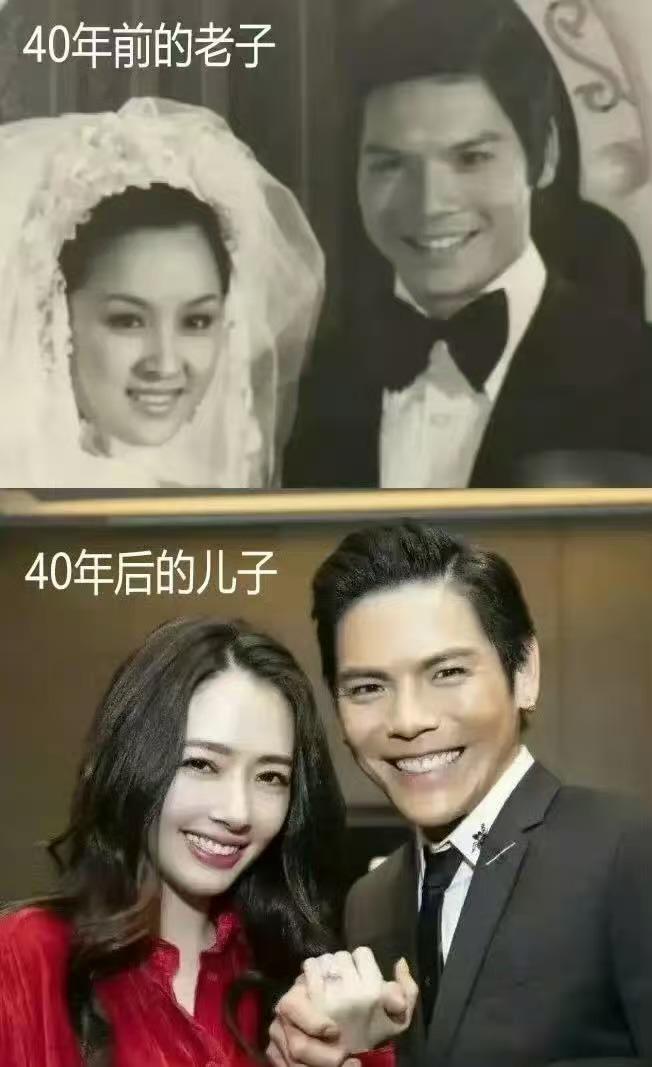 向华强与丁佩的结婚照VS如今向佐郭碧婷，这完全是复制粘贴啊！！！​​​