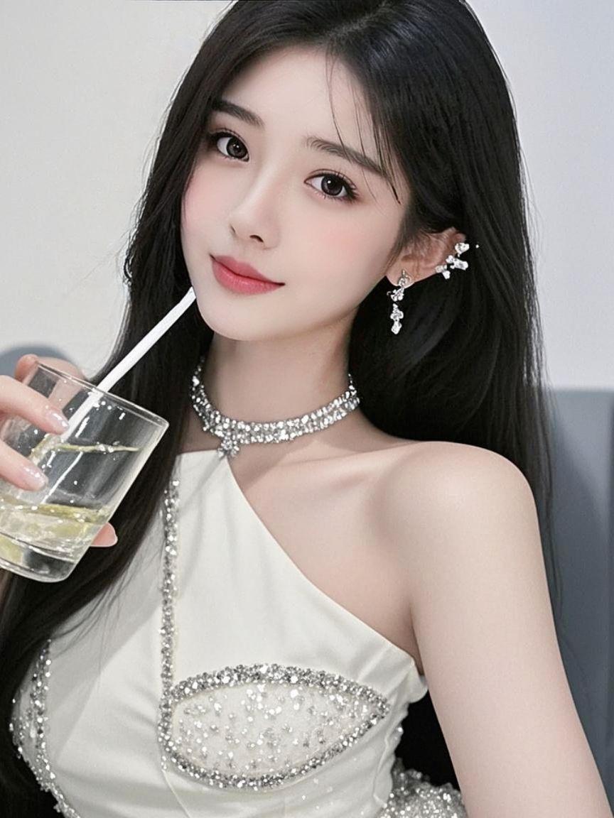 钻饰甜饮照 原来ai写真可以这么美 人生总得有一套ai写真吧 谁拍谁好...