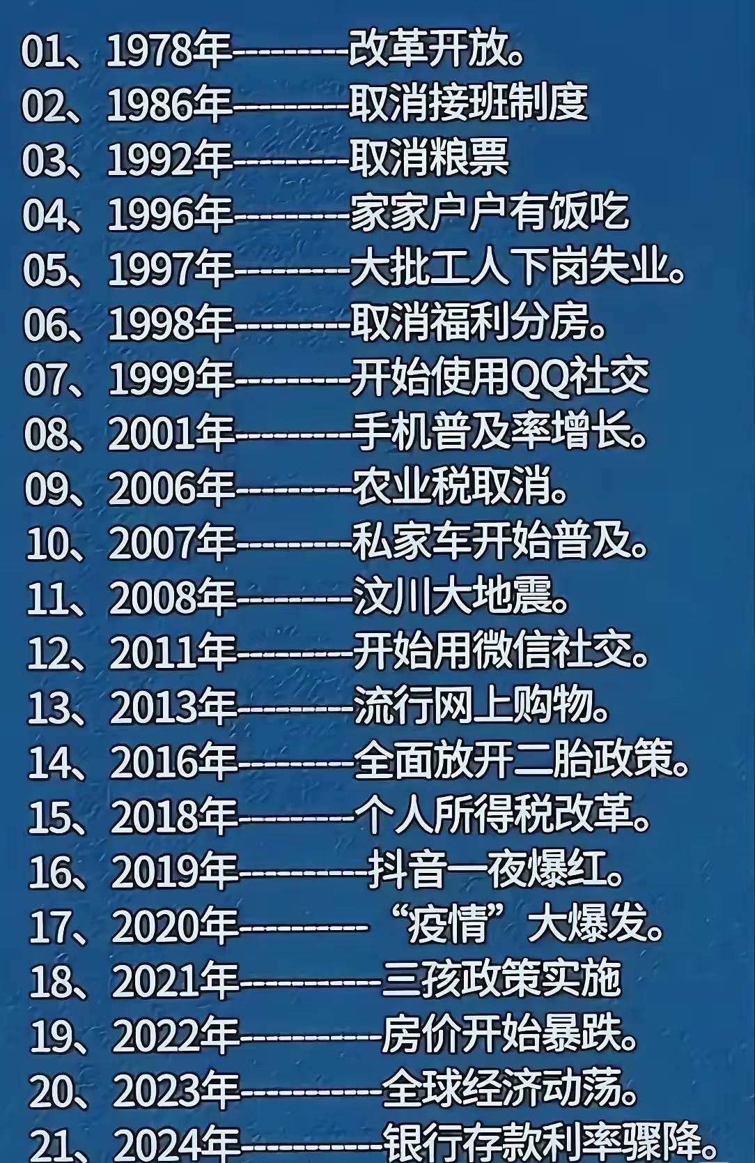 抖音爆火是2017年[捂脸哭][捂脸哭][捂脸哭]记忆中国，改革开放以来大事件！