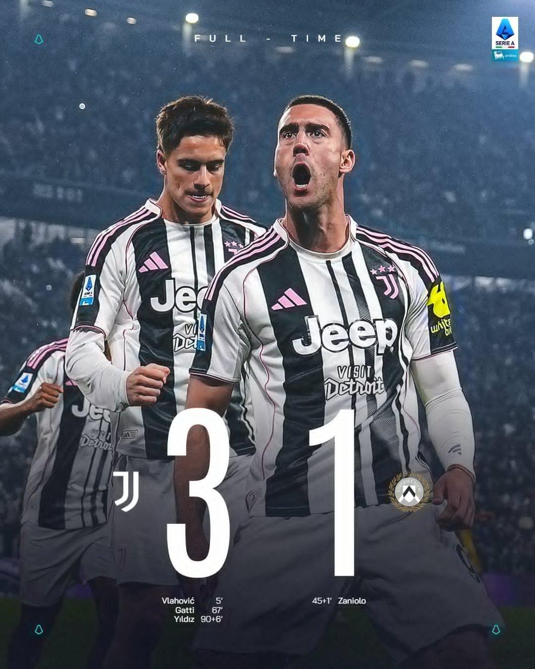 尤文图斯3-1乌迪内斯赛后评分（来源JuventusNews24.com）：