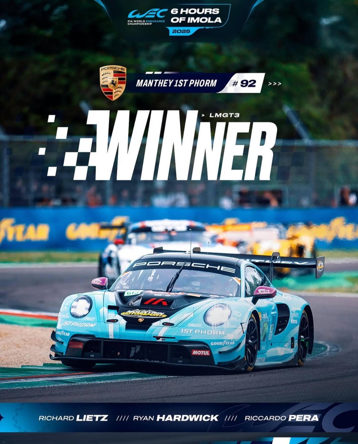 恭喜保时捷MantheyRacing获得2025勒芒LMGT3组冠军。