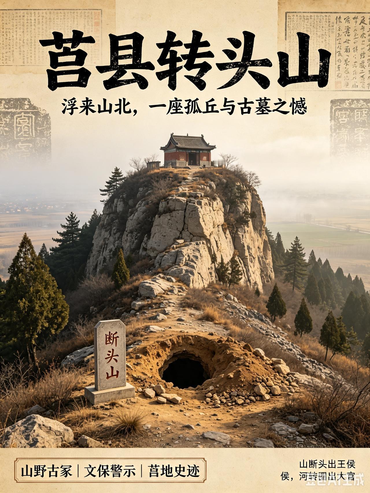 莒县文物保护的缺失：转头山，一座被遗忘的巨型古墓浮来山最北端，矗立着一座孤