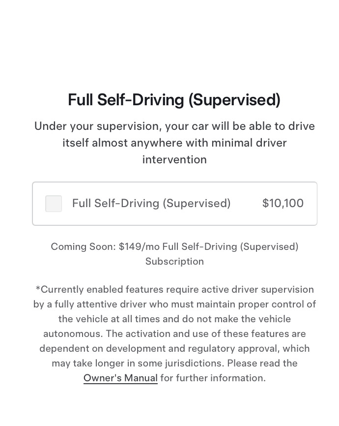 特斯拉在澳洲推出FSD不久，火速下架了NOA。现在关于辅助驾驶的选购只有一