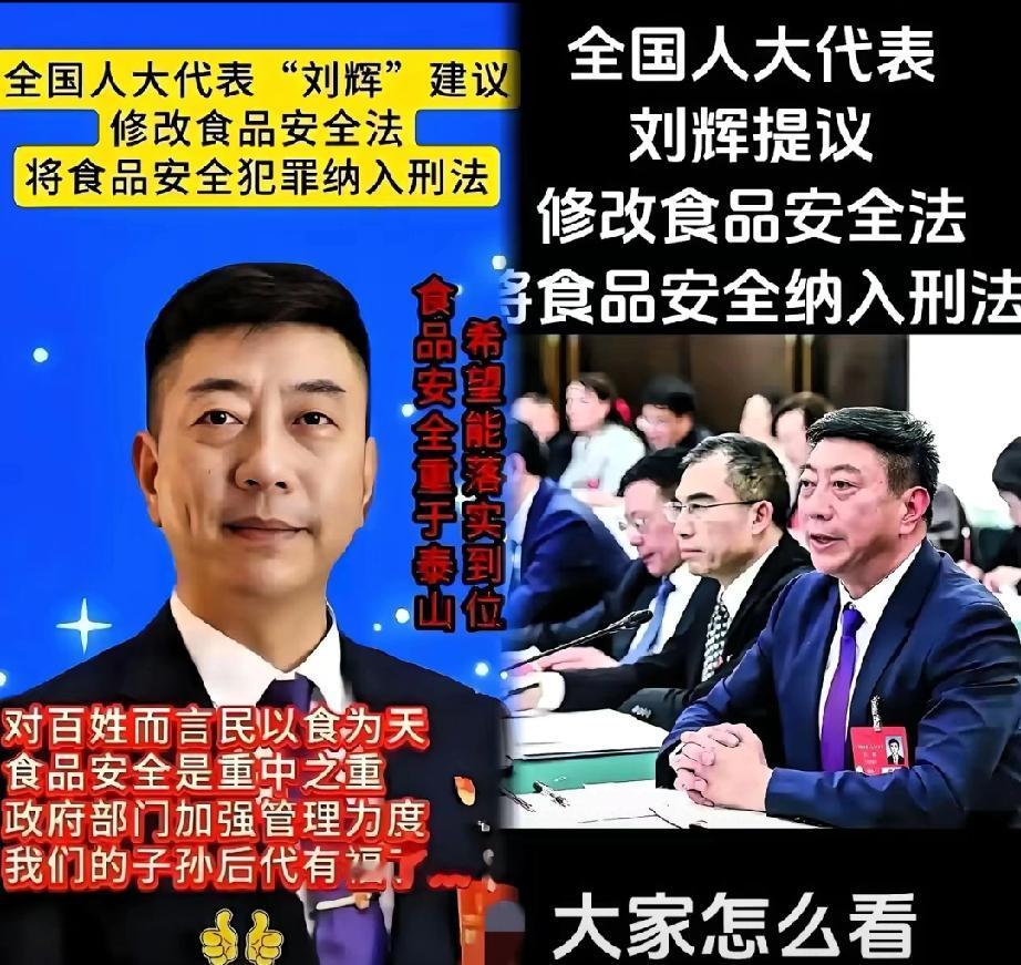 毒食品整治，死刑不是“万能药”！刘辉代表提的食品安全提案太戳心了，“给毒食