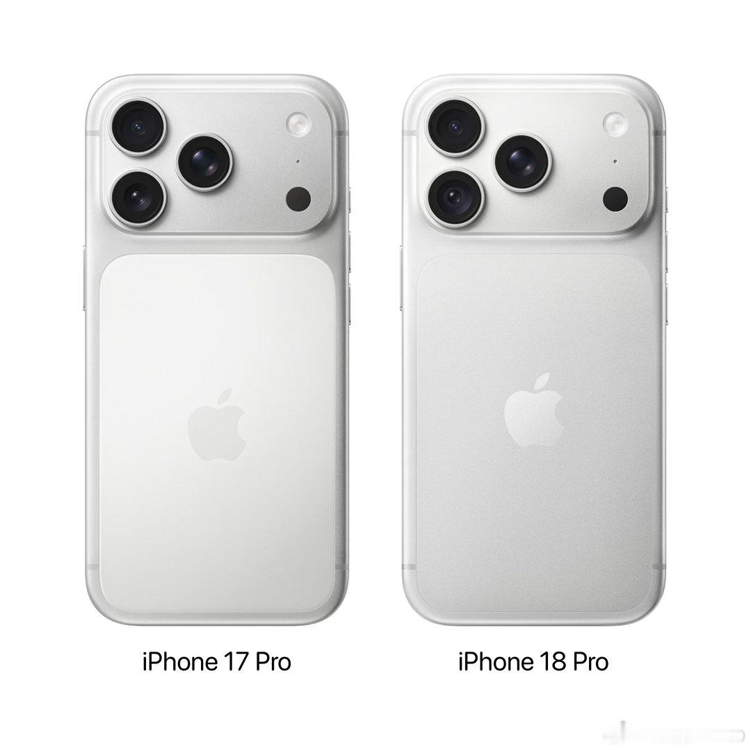 今年iPhone18Pro提升了一体性，白色玻璃背板和中框颜色更趋接近了，去年不