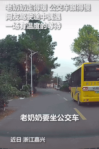 上人民日报了！近日在浙江嘉兴一段城乡道路上上演了这暖心的一幕，一辆城乡公交疾驰而