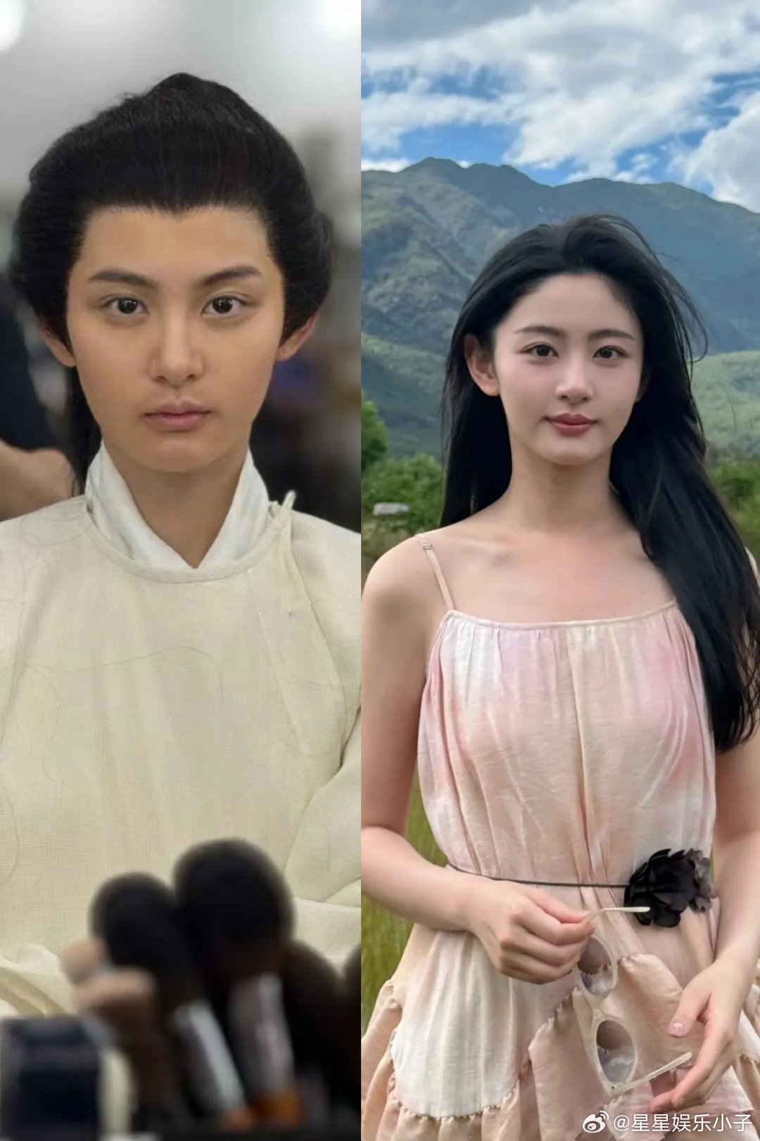 于正晒赵晴女扮男装照，你还真别说，这姑娘扮起帅哥来别有一番风味，很有少年感且女相