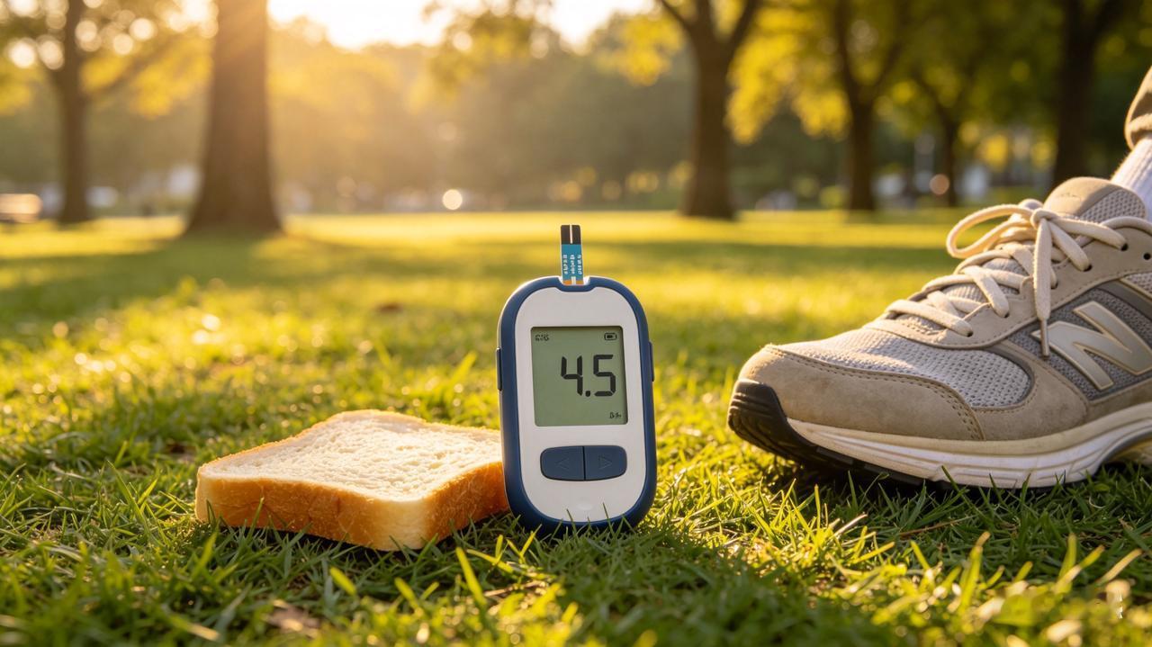血糖稳在4.5就去晨练？真别大意，低血糖说来就来早上起来测血糖，一晚上都稳