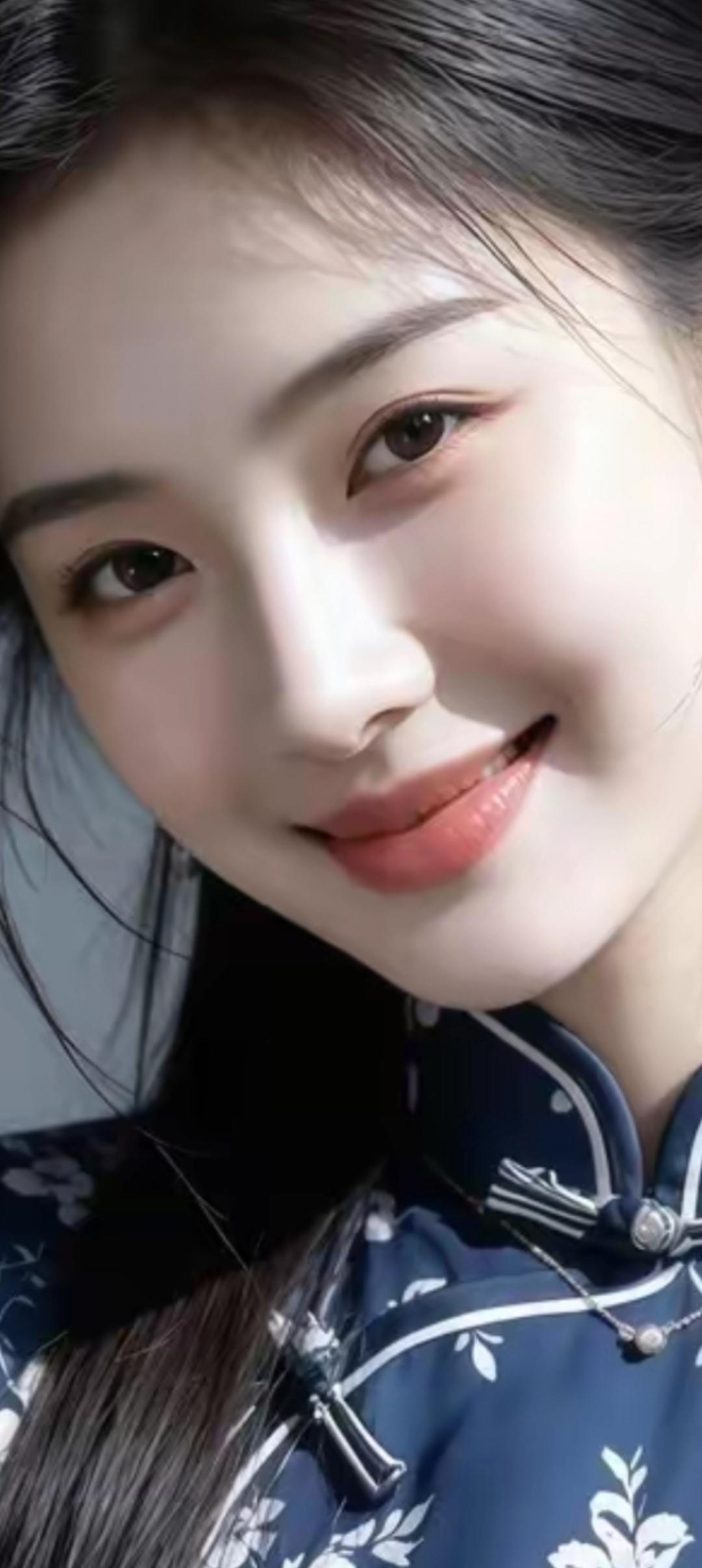 温柔笑靥，古典韵味，优雅气质，东方之美。