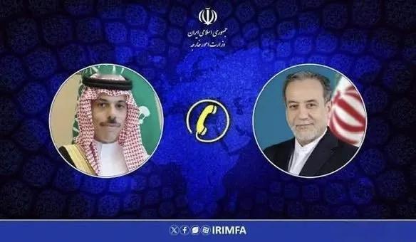 伊朗外长阿巴斯·阿拉格奇与沙特外交大臣费萨尔·本·法尔汉·阿勒沙特进行了电话交谈