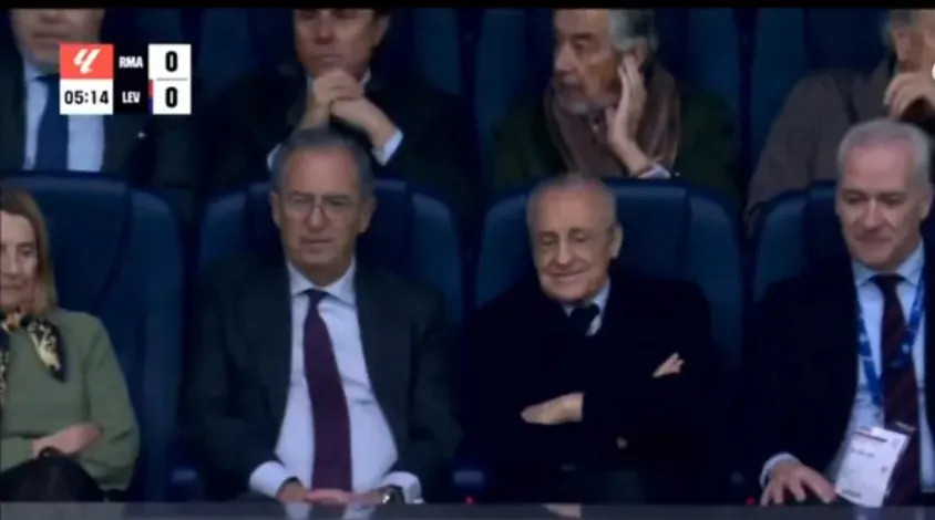 皇马弗洛伦蒂诺尽显大佬风范！在现场观看皇马比赛时，听到部分球迷高呼让他辞职的喊声