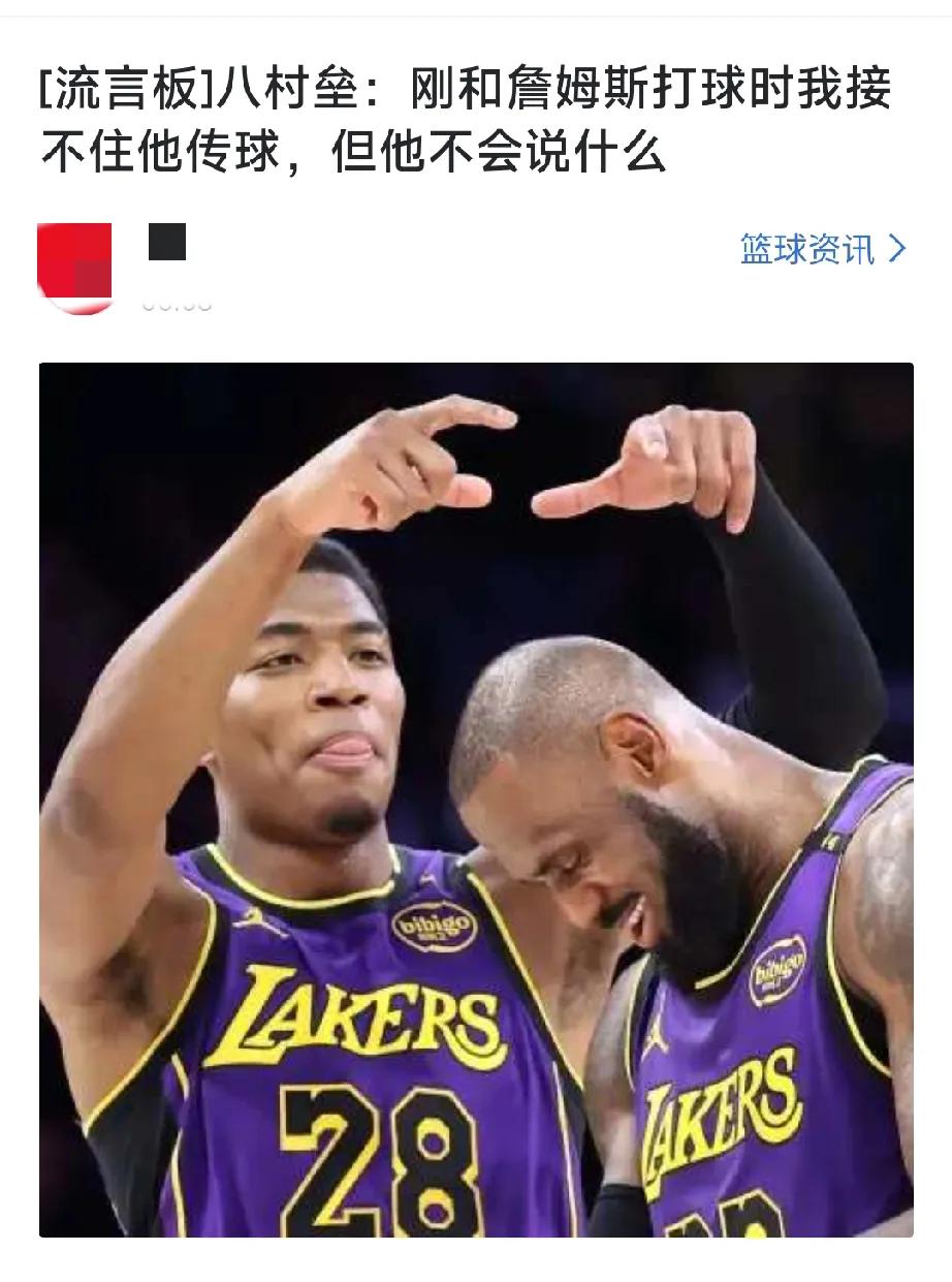 求求你八村别在夸詹姆斯了，等下东契奇吃醋了咋办啊？世人都知道没有詹姆斯，你今年夏