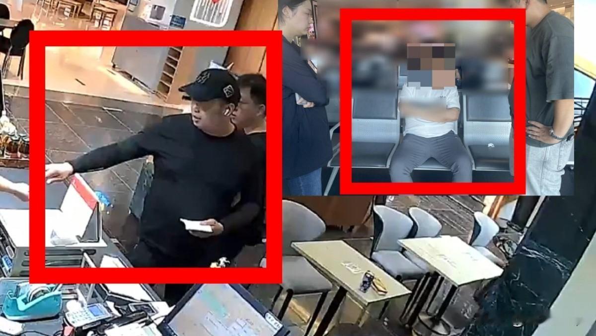 掌掴矢板明夫的香港义士被台中警方逮捕滞留台湾的日本人矢板明夫今天（6日）在台