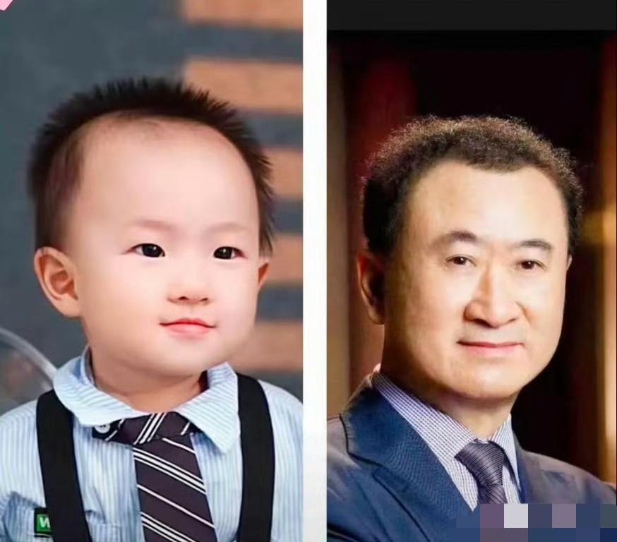 不得不感叹基因的强大，王思聪的女儿闪闪跟他爸王健林简直是一个模子刻出来的！闪闪