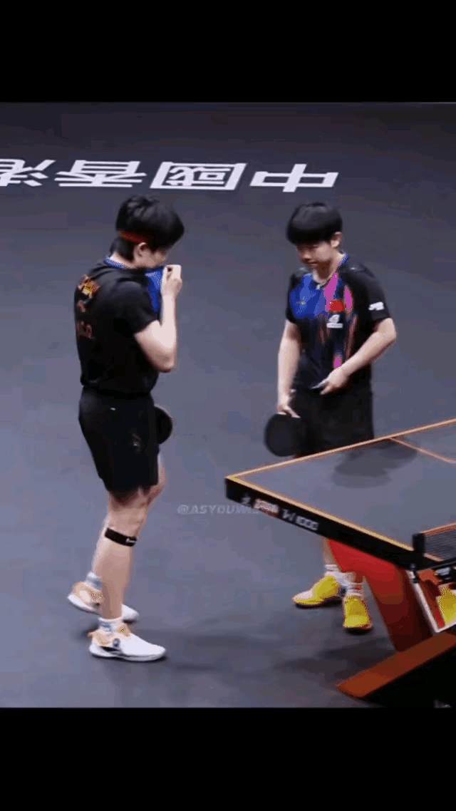 这就是乒球混双的最机密，最好奇的，最能赢球的秘密因为用唇语交流，可能被对，或者