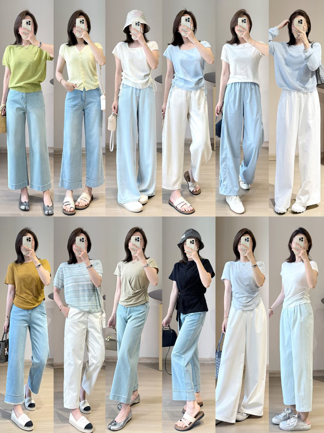 Ootd🫧｜夏日韩系温柔蓝色系合集~好显白