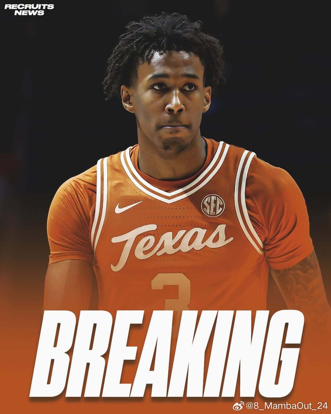 德克萨斯大学前锋戴林·斯温(DailynSwain)将参加2026年NBA选秀