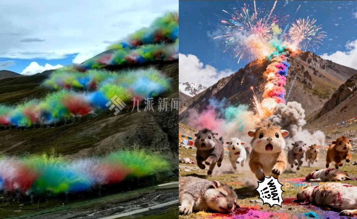 我敢说，蔡国强这场喜马拉雅烟花秀，既不是蔡国强，也不是始祖鸟，而是那些在喜马