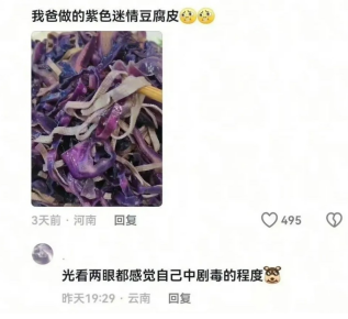 我爸做的紫色豆腐皮