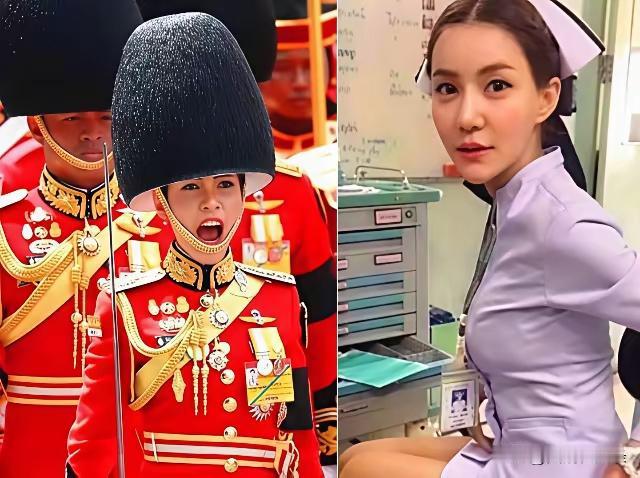 诗尼娜得宠的时候，短头发，身材又高又瘦，英姿飒爽，五官还欧美化。泰王喜欢的就是这
