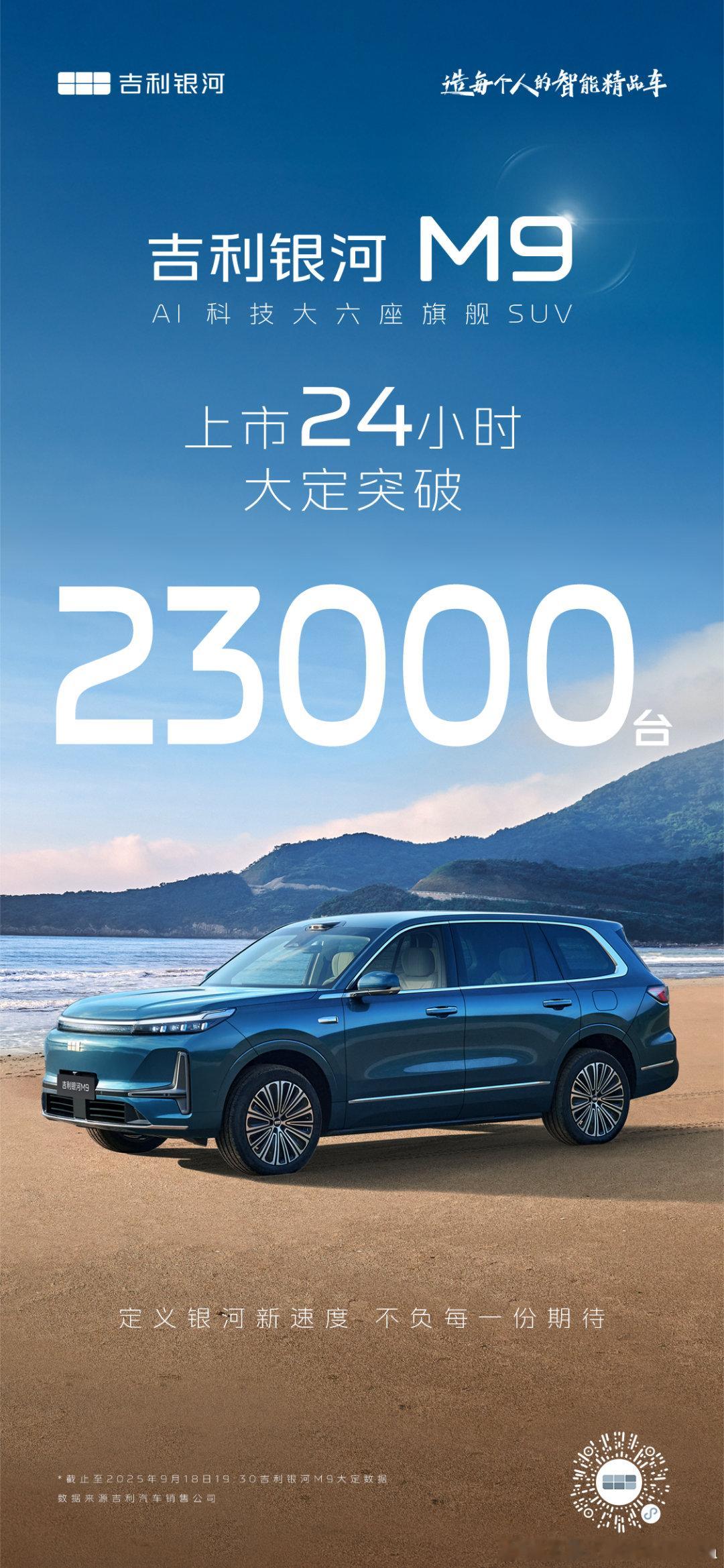 是人民的M9没毛病，真正人民的车，上市24个小时大定突破23000台，现在这个数
