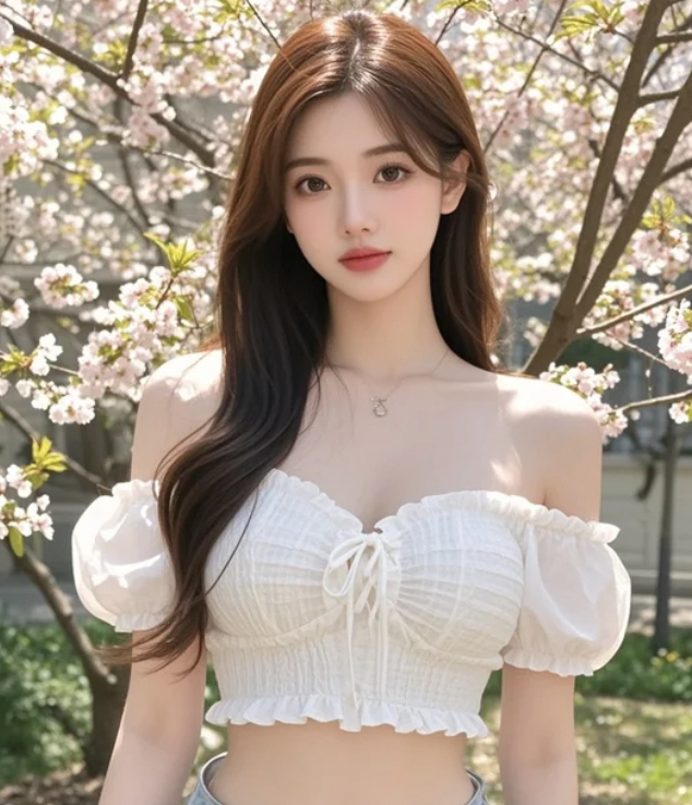 樱花飘落时，她是我眼中的唯一