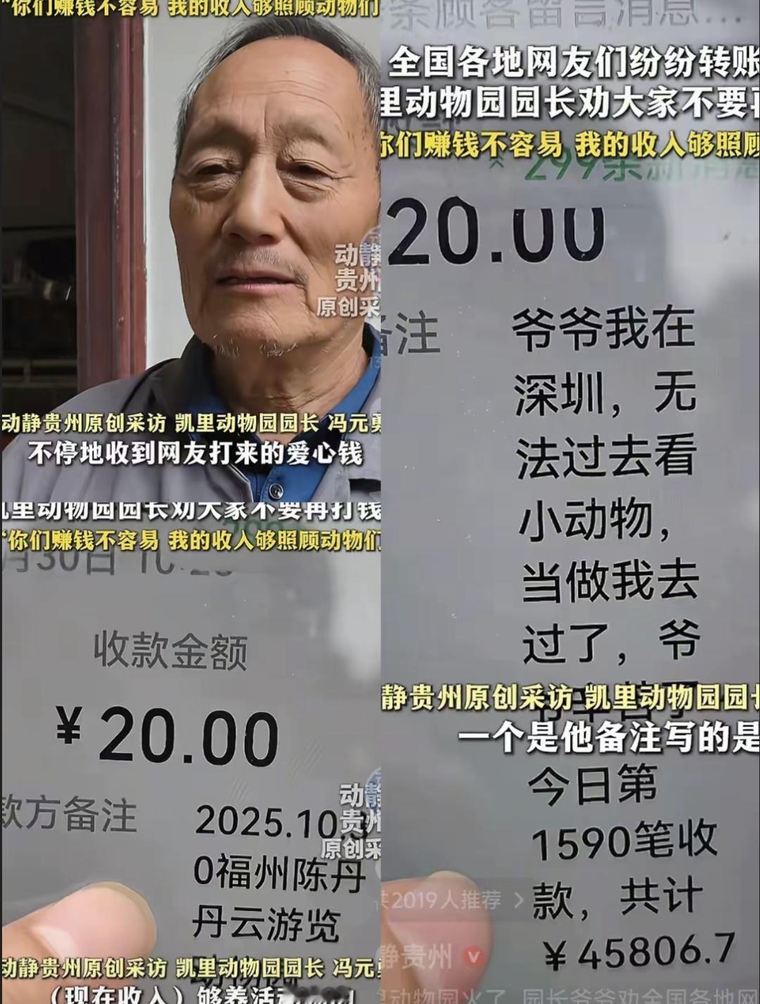 贵州凯里有个动物园,门票一直20块。园长七十多岁,和老伴十年没涨过价,还自己贴钱