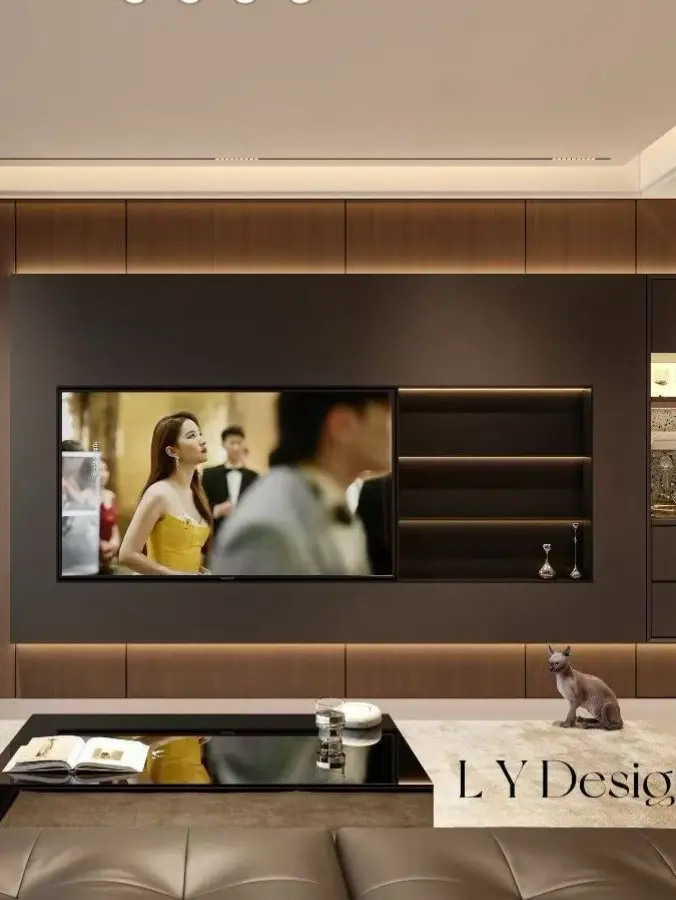 电视墙旁边大多会有承重墙 或者连接着餐边柜 大家纠结怎么融合 今天分享...